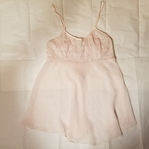 Pink Babydoll Lingerie Set Size M NWT